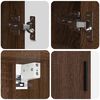 vidaXL Bathroom Furniture Set 4 pcs Brown Oak Engineered wood & Metal