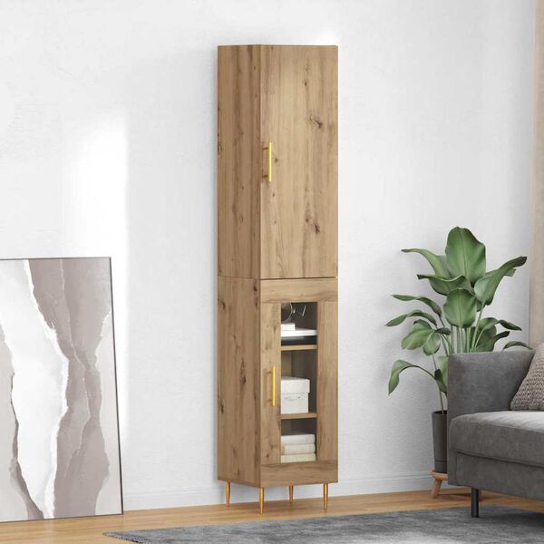 vidaXL Highboard 2 pcs Artisan Oak Engineered Wood