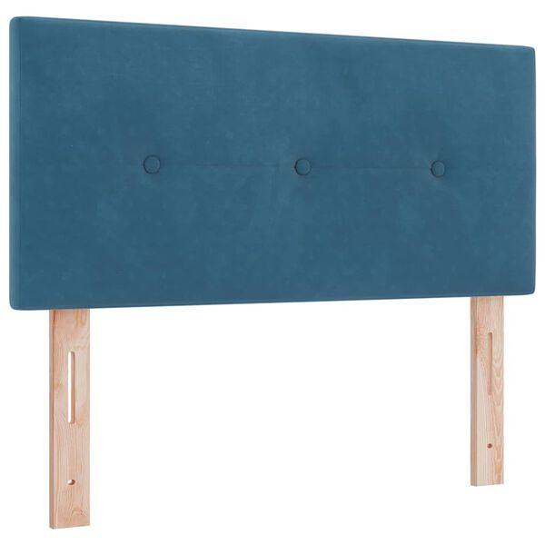 vidaXL Headboard with Headboard Dark Blue 80 cm Faux Leather
