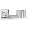 vidaXL Floating Wall Shelf High Gloss White 80x23.5x3.8 cm MDF