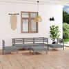 vidaXL 6 Piece Garden Lounge Set Grey Solid Pinewood