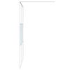 vidaXL Walk-in Shower Wall White 140x195 cm Clear ESG Glass