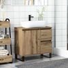vidaXL Bathroom Sink Cabinet Artisan Oak 65x33x60 cm Engineered Wood