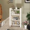 vidaXL Book Cabinet/Room Divider White 80x35x125 cm Solid Wood Pine