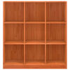 vidaXL Book Cabinet Wax Brown 104 x 33 x 110 cm Solid Pine Wood