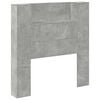 vidaXL Storage Headboard with LED Concrete Grey Engineered Wood