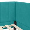 vidaXL Corner Bed Frame with Headboard Turquoise 80 x 200 cm Velvet