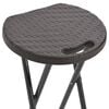 vidaXL Folding Bar Stools 2 pcs HDPE and Steel Brown Rattan Look