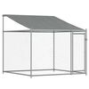 vidaXL Dog Cage with Roof and Door Grey 2x2x2 m Galvanised Steel