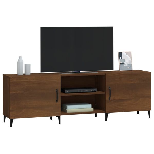 vidaXL TV Cabinet Brown Oak 150x30x50 cm Engineered Wood