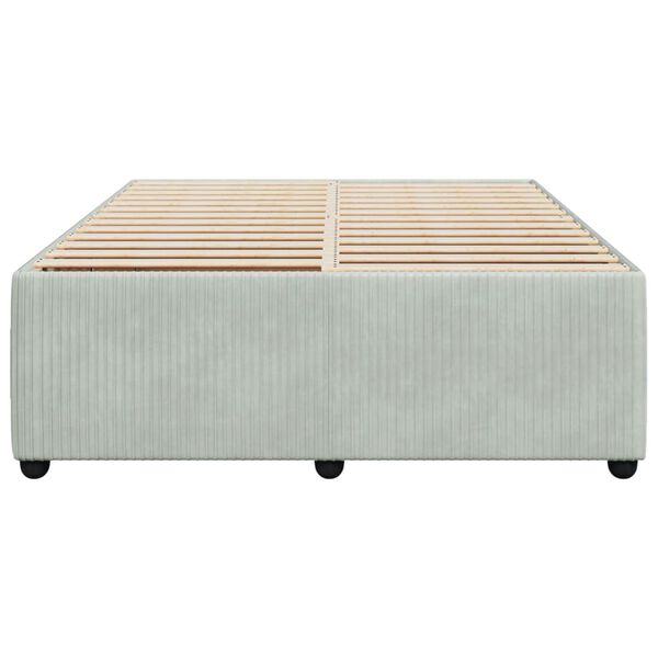 vidaXL Bed Frame without Mattress Light Grey 140x200 cm Velvet