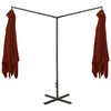 vidaXL Double Garden Parasol with Steel Pole Terracotta 600x300 cm
