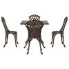 vidaXL Garden Table Set 5 pcs Bronze Cast Aluminium
