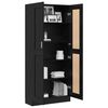 vidaXL Book Cabinet Black Oak 82.5 x 30.5 x 185 cm Engineered Wood