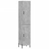 vidaXL Highboard Concrete Grey 34,5x34x180 cm Engineered Wood