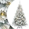 vidaXL Artificial Christmas Tree with 300 LEDs White 210 cm PE and PVC