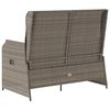 vidaXL Garden Bench Grey Poly Rattan