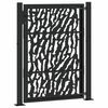 vidaXL Garden Gate Black 100x125 cm Steel Trace Design