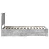 vidaXL Bed Frame with Drawer Concrete Grey 90 x 200 cm Engineered Wood