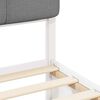 vidaXL Bed Frame with Upholstered Headboard Light Grey 180 x 200 cm