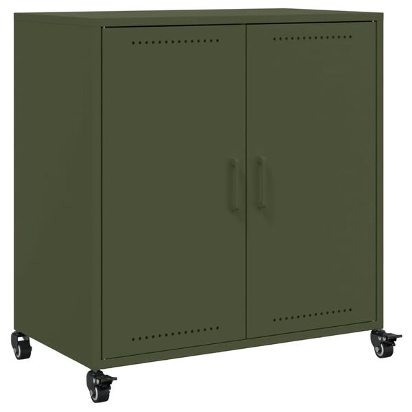 vidaXL Sideboard Olive Green 68x39x72 cm Steel
