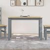 vidaXL Dining Table Panama Grey 112x60x75 cm Solid Wood Pine