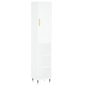 vidaXL Highboard White 34.5x34x180 cm Engineered Wood