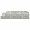 vidaXL Storage Bed Frame Concrete Grey 75 cm Engineered Wood