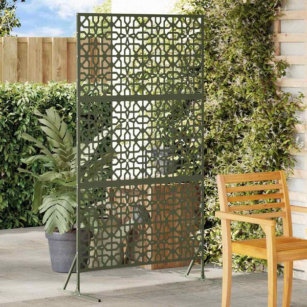 vidaXL Privacy Screen Olive 100 x 50 x 180 cm Steel