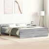vidaXL Bed Frame without Mattress Grey Sonoma 135x190 cm Double