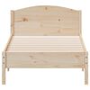 vidaXL Bed Frame without Mattress 75x190 cm Small Single Solid Wood Pine