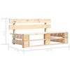 vidaXL Garden Pallet Bench Wood