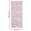 vidaXL Fly Curtain Silver Grey and Pink 56x200 cm Chenille