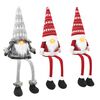 vidaXL Sitting Gnome Set with LED Light 3 pcs Red and Grey 20 x 60 cm
