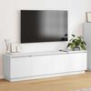 vidaXL TV cabinet with LED White 180 x 38 x 49 cm Engineered Wood