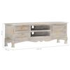 vidaXL TV Cabinet Grey 120x30x42 cm Solid Mango Wood