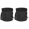 vidaXL Folding Buckets 2 pcs Black 20 L PVC