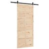 vidaXL Sliding Door Brown 80 x 208 cm Solid Pine Wood