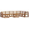 vidaXL Outdoor Sofa Set 9 pcs Natural Solid Acacia Wood