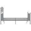 vidaXL Bed Frame without Mattress Grey Metal 120x200 cm