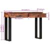 vidaXL Console Table 110x30x76 cm Solid Reclaimed Wood