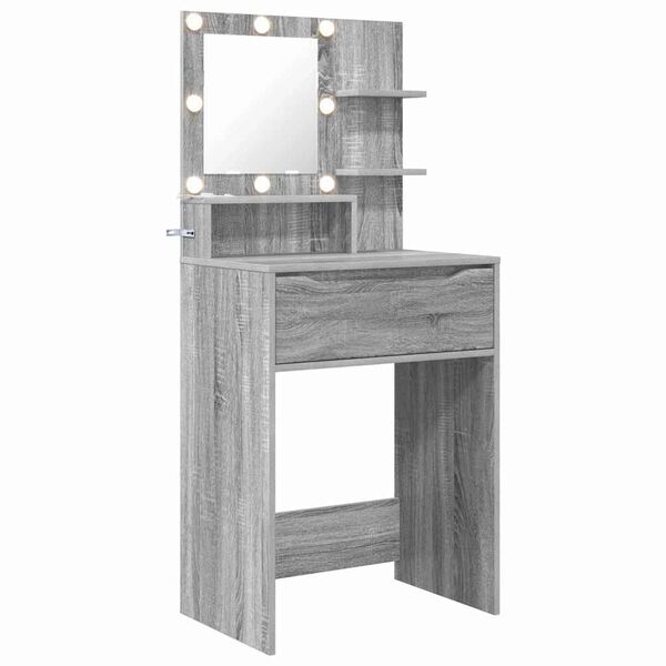 vidaXL Bedroom Dressing Tables Grey Sonoma 80 x 39.6 x 135 cm