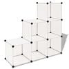 vidaXL Storage Cube Organiser with 6 Compartments White