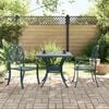 vidaXL 3 Piece Bistro Set Green Cast Aluminium