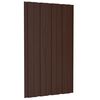 vidaXL Roof Panels 36 pcs Galvanised Steel Brown 80x45 cm