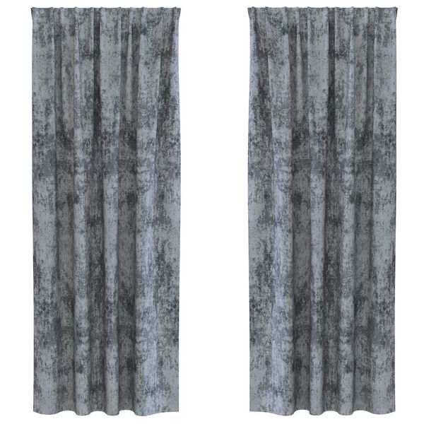 vidaXL Velvet Curtains 2 pcs Silver Grey 260 x 140 cm Velvet