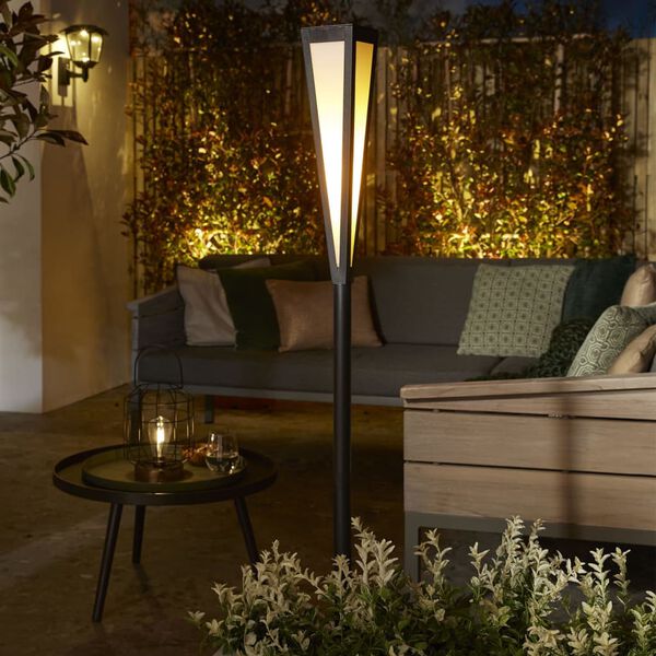 Luxform Solar LED Garden Light Torch Wehmouth Black and White