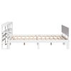 vidaXL Bed Frame with Headboard without Mattress White 135x190 cm Double