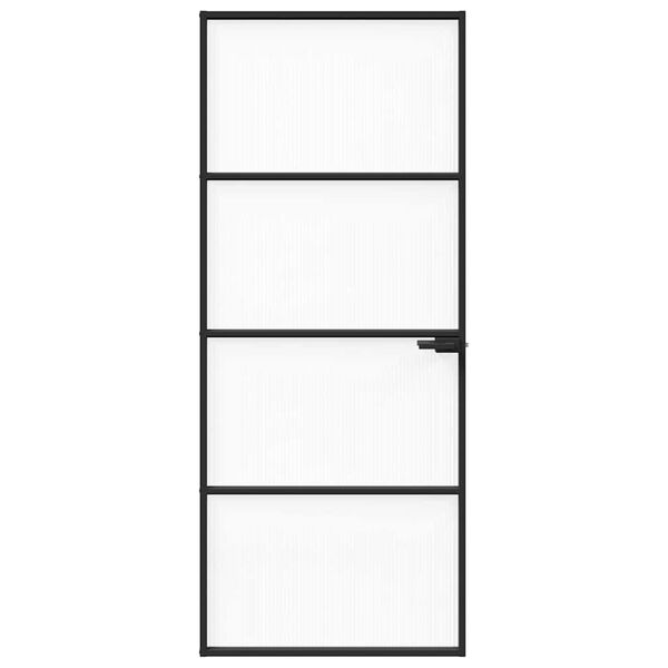 vidaXL Home Door 83 x 201.5 x 3.5 cm Aluminium and Tempered Glass