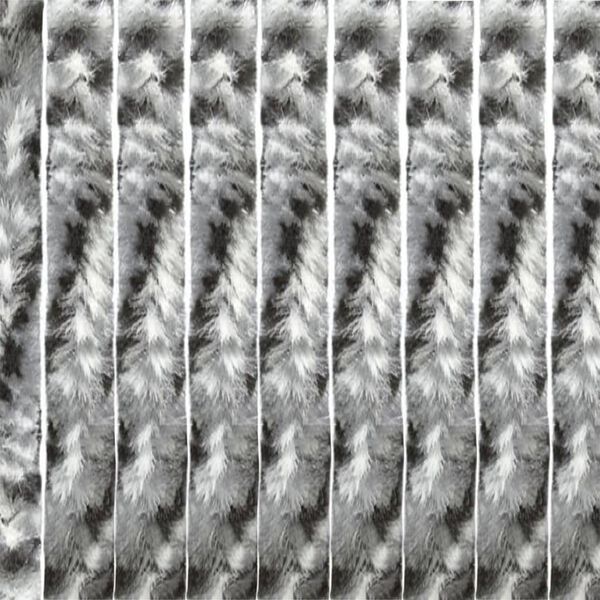 Travellife Fly Curtain for Door Chenille Rain 185x56 cm Grey and Black